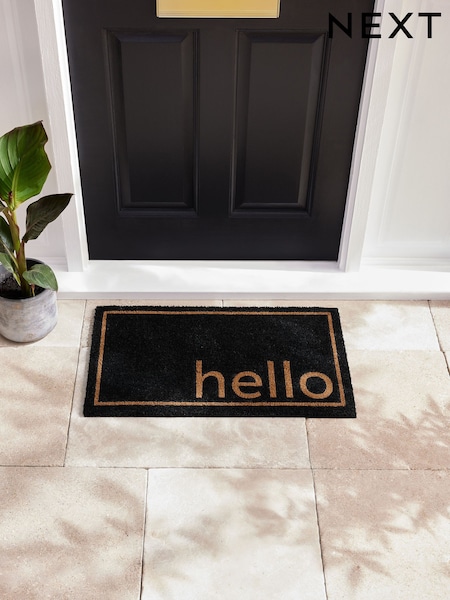 Hello Slogan Coir Doormat (B23200) | € 10 - € 19