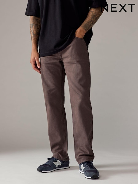 Dark Burgundy Washed Straight Fit Vintage Stretch Authentic Jeans (B23360) | €17