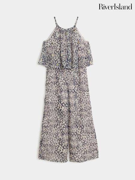 River Island Girls Leopard Frill Jumpsuit (B23415) | € 19