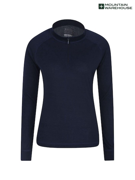 Mountain Warehouse Blue Talus Womens Zip Neck Thermal Top (B23730) | $46