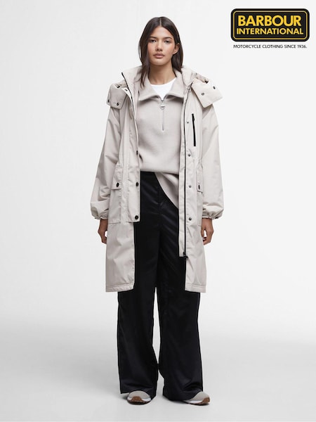 Barbour® International Kaylee Mid Length Hooded Showerproof Coat (B24021) | ₪1,504