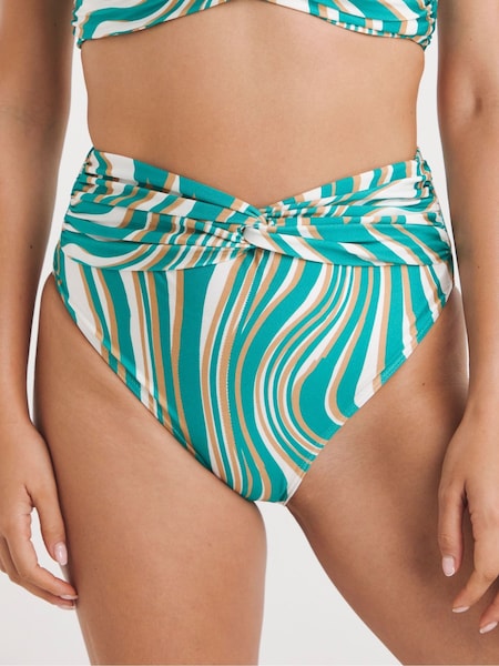 أخضر - Simply Be Magisculpt Twist Front High Waist Bikini Briefs (B24041) | ‏73 د.إ.‏