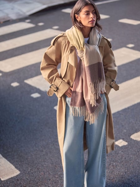 Neutral Stripe Midweight Scarf (B24076) | €11