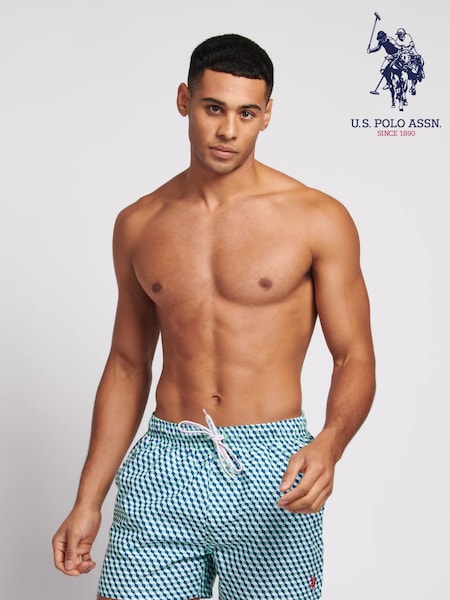 U.S. Polo Assn. Mens Geometric Print Swim Shorts (B24140) | 69 €