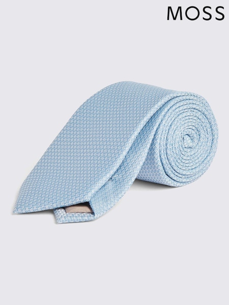 MOSS Blue Textured Tie (B24141) | R$ 195