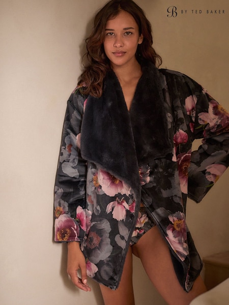 B By Ted Baker Navy/Pink Reversible Waterfall Floral Cardigan (B24239) | € 44