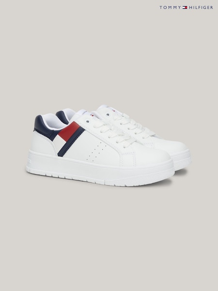 Tommy Hilfiger Flag Low Cut Lace-up White Sneakers (B24436) | €39 - €43