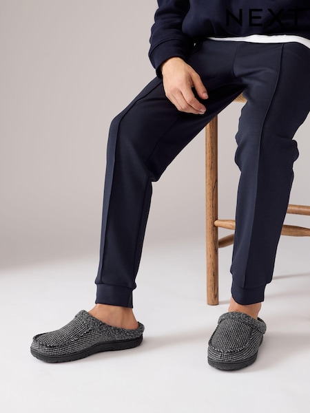 Grey Apron Mule Slippers (B24540) | AED41