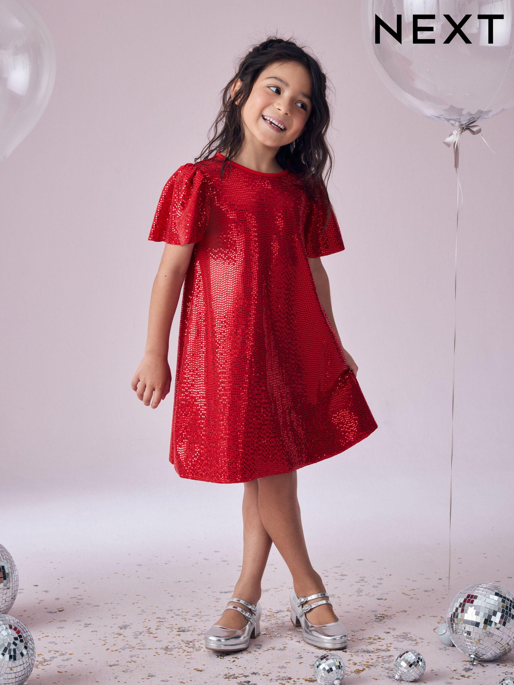 Girls Red Sequin Dresses Next Luxembourg