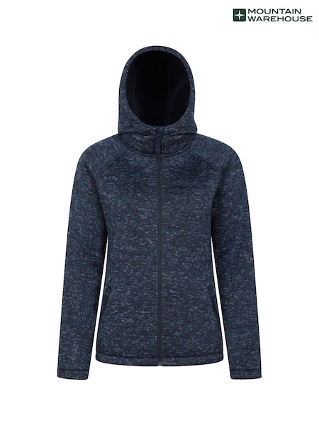 Mountain Warehouse Navy Blue Womens Nevis Sherpa Lined Hoodie (B24715) | $98