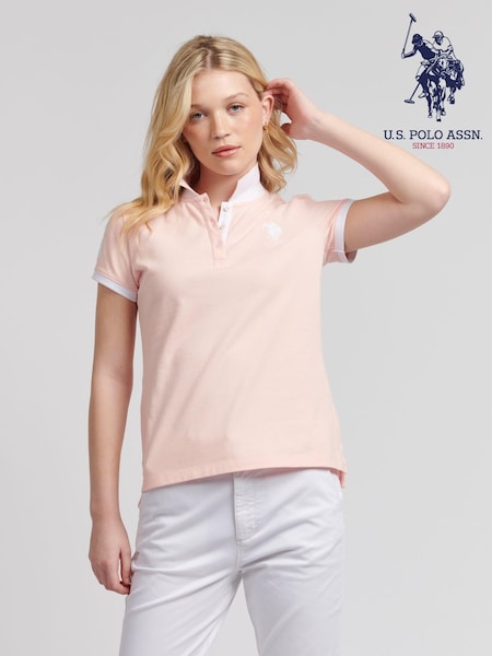 U.S. Polo Assn. Pink Player 3 Womens Pique Polo Shirt (B24736) | €58