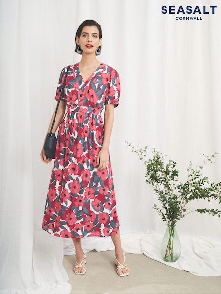 Seasalt Cornwall Pink Birch Leaf Dress (B24758) | €46