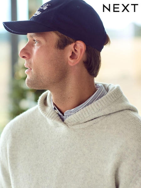Ecru Marl Relaxed Fit Premium Soft Touch Knitted Hoodie (B24846) | AED105