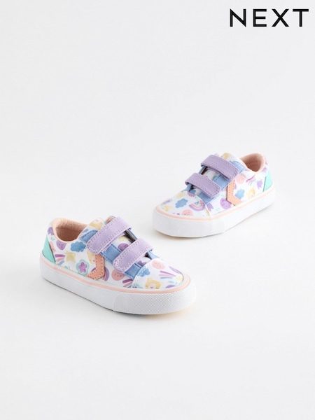White Character Touch Fasten Strap Printed Trainers (B24902) | AED63 - AED71