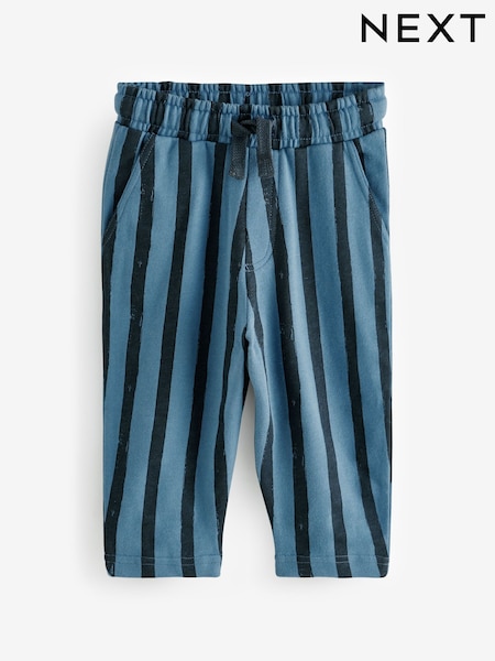 Blue/Black 100% Cotton Stripe Jersey Joggers (3mths-7yrs) (B25028) | €9 - €11