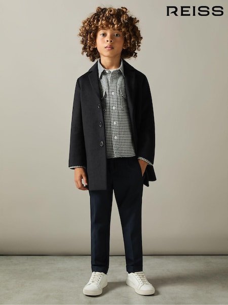 Reiss Navy Gable 3-9 yrs Single Breasted Overcoat (B25087) | AED706