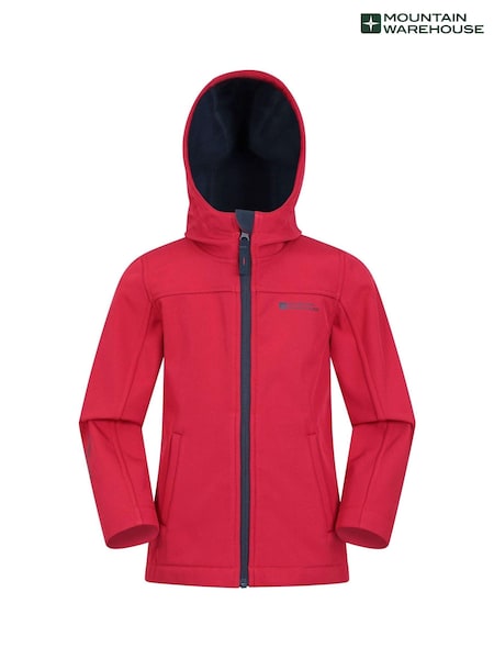 Mountain Warehouse Red Exodus Kids Water Resistant Softshell Jacket (B25113) | €44