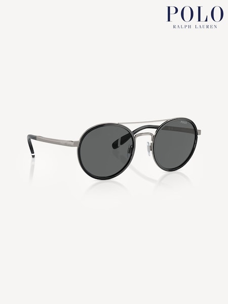 Polo Ralph Lauren Black Round Sunglasses (B25118) | €239