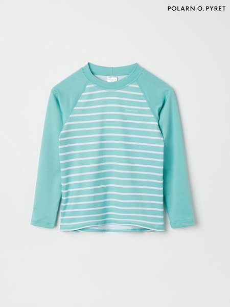 Polarn O. Pyret Green Striped Sunsafe UV Rash Vest (B25300) | €25
