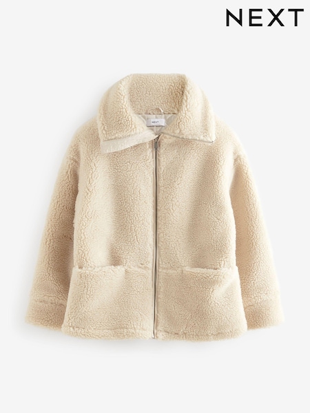 Ecru Teddy Borg Jacket (B25335) | €43.50