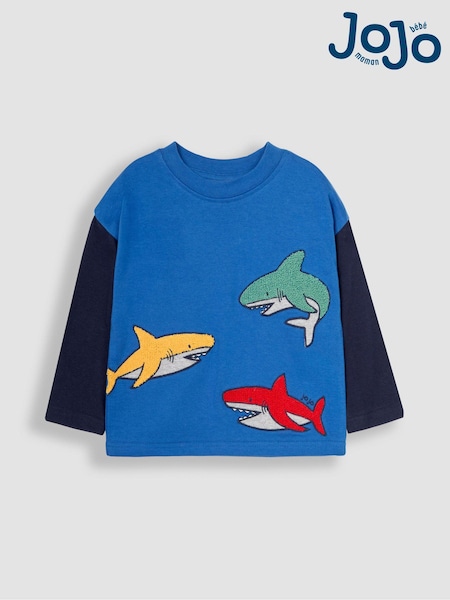 JoJo Maman Bébé Blue Shark Boucle Top (B25360) | €11.50