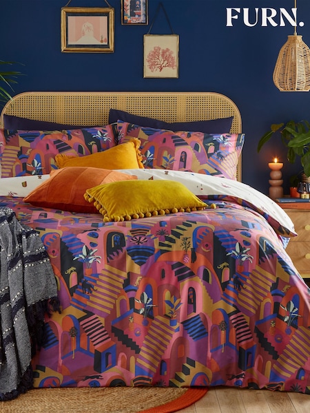 Furn Magenta Eivissa Abstract Duvet Cover Set (B25480) | €27 - €51