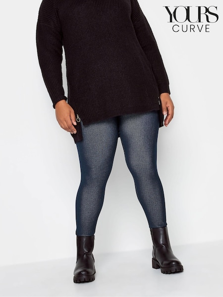 Yours Curve Blue Jersey Leggings (B25591) | €30