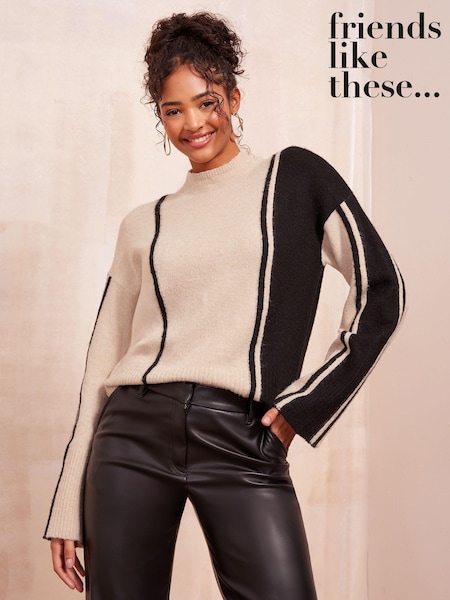 Friends Like These Camel Cololurblock Jumper (B25660) | €15.50