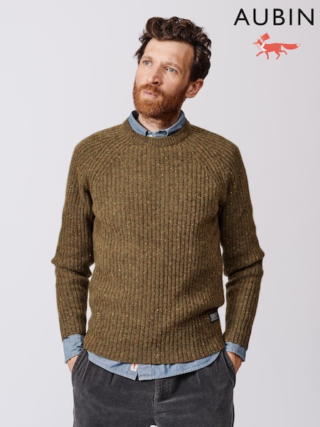 Vihreä - Aubin Tay Fisherman Wool Jumper (B25665) | €150