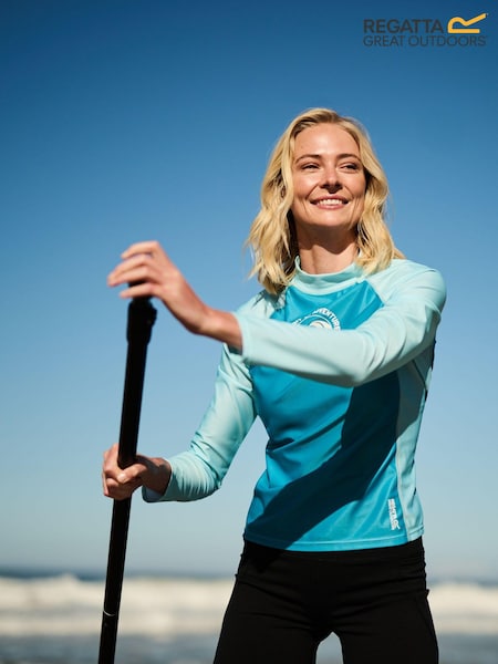 Regatta Blue Womens Long Sleeve Rash Vest (B25851) | €21