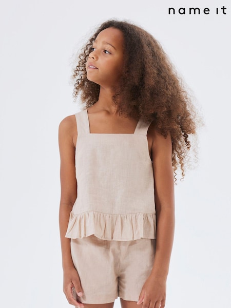 Name It Beige Linen Strap Top (B25852) | € 14