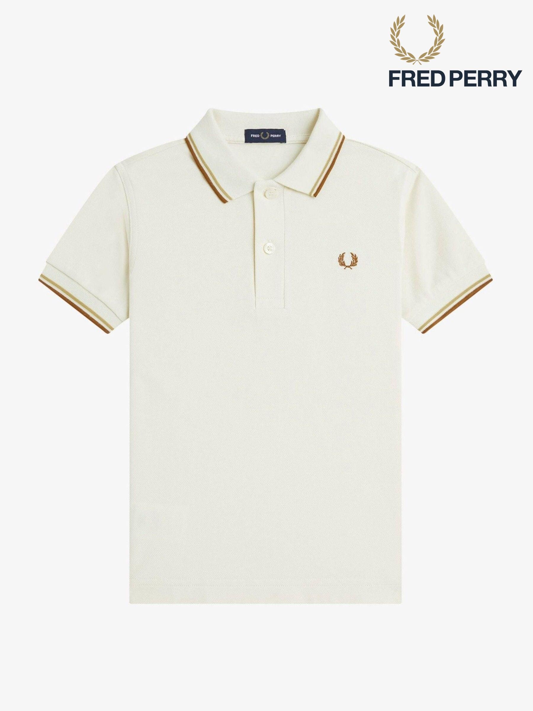 White fred perry polo sale discount