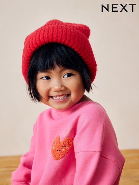 Red Chunky Rib Beanie Hat (1-16yrs) (B25999) | 15 QAR - 29 QAR