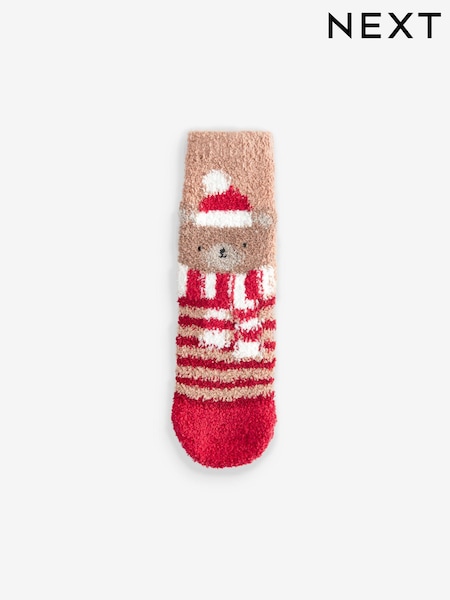 Red Bear Christmas Cosy Ankle Socks (B26014) | €5 - €6