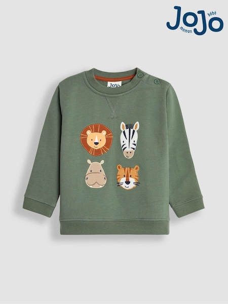 Jojo Maman Bébé Safari Friends Applique Sweatshirt (B26217) | €41