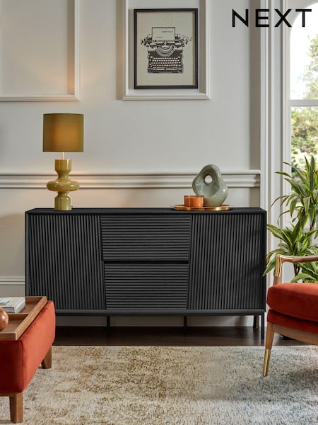 Black Marlow Oak Effect Large Sideboard (B26433) | €550
