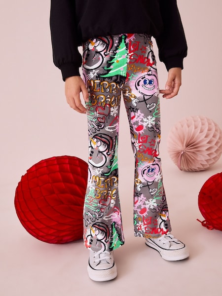 Grau/Weihnachten - Flare Leggings (3-16yrs) (B26510) | 1 € - 2 €