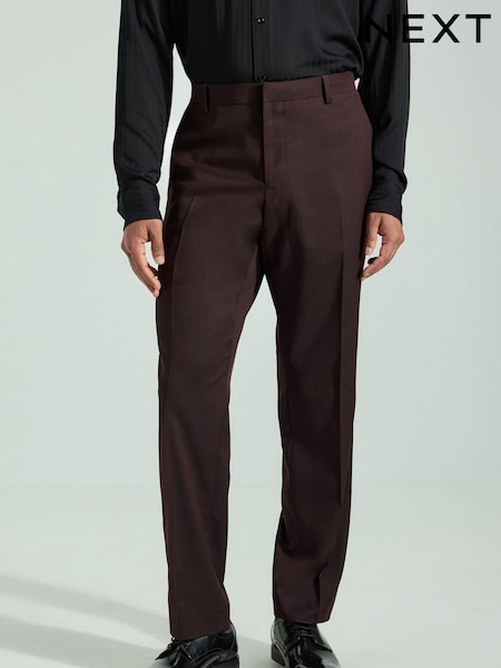 Rojo burdeos - Tailored Fit Tuxedo Suit Trousers (B26528) | 53 €