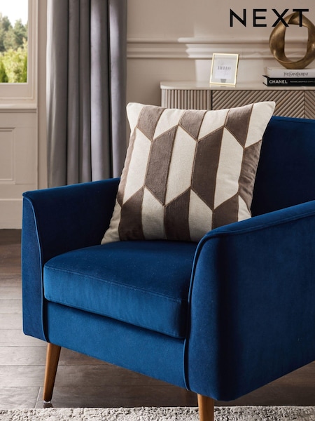Brown Blakey Velvet Cushion (B26610) | €13