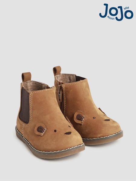 JoJo Maman Bébé Brown Bear Leather Boots (B26707) | €63 - €69