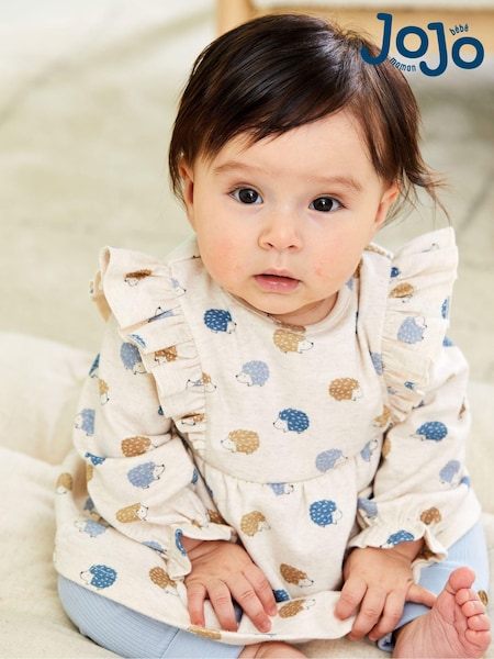 JoJo Maman Bébé Natural Hedgehog Frill Tunic And Leggings Set (B26809) | 1,622 UAH