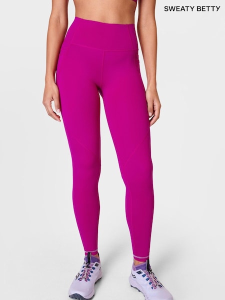 Sweaty Betty Magenta Fusion Purple Full Length Power Pro 7/8 Workout Leggings (B26811) | €130