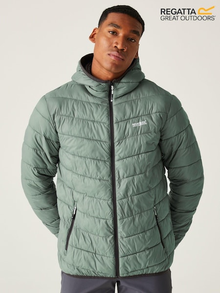 Regatta Green Hooded Hillpack II Lightweight Padded Jacket (B27037) | €38