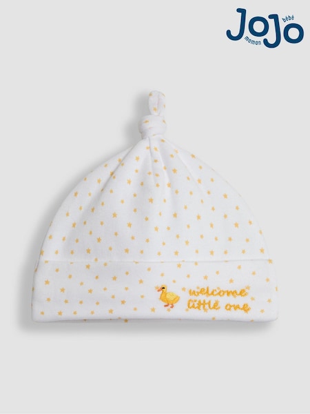 JoJo Maman Bébé White Welcome Little One Hat (B27095) | €8