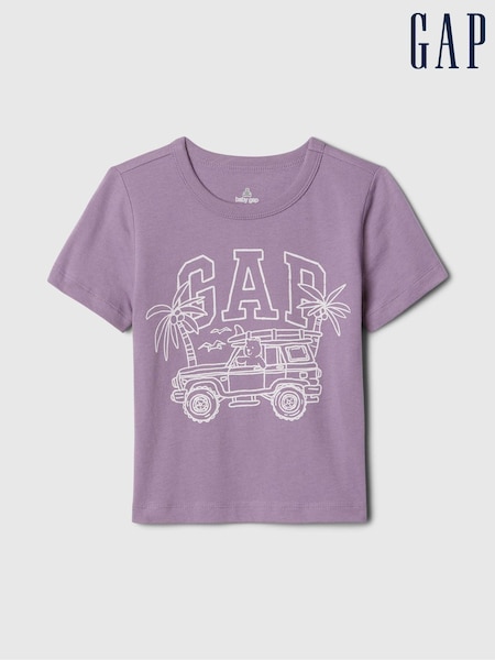 Gap Purple Graphic Short Sleeve T-Shirt (Newborn-5yrs) (B27223) | €4.50