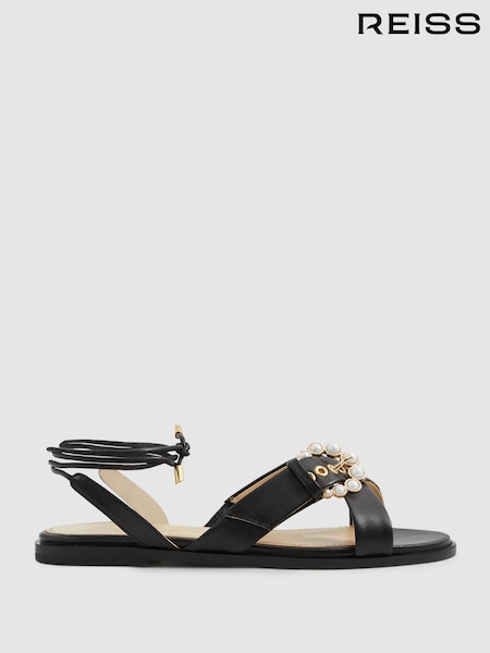 Negru - Camilla Elphick Leather Sandals (B27283) | 2,011 LEI