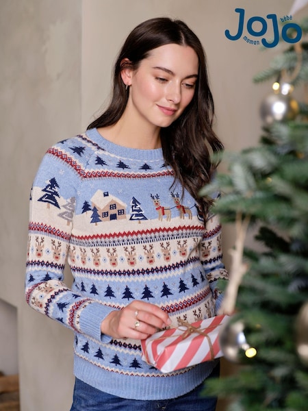 Jojo Maman Bébé Christmas Scene Jumper (B27427) | €68