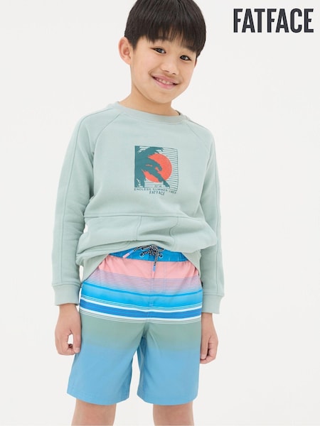 FatFace Blue Pattern Swim Shorts (B27532) | €9.50 - €10.50
