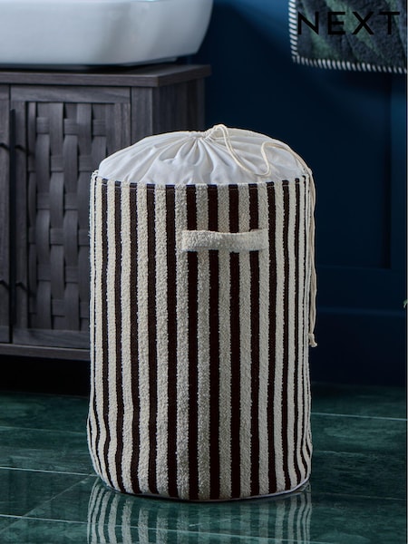 Monochrome Stripe Laundry Bag Basket (B27547) | €32
