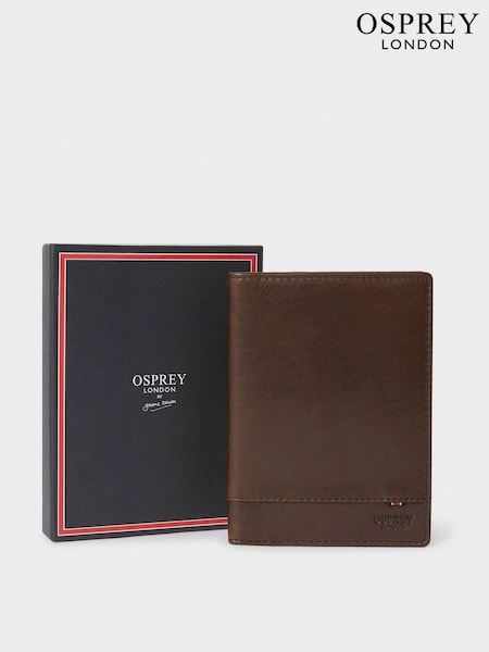 Brązowy - Osprey London The London Leather Passport Cover (B27595) | 370 zł